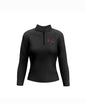 Cool Tones Mock Long Sleeve Golf Shirt -Black