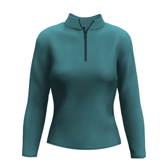 Cool Tones Long Sleeve Golf Shirt -Green