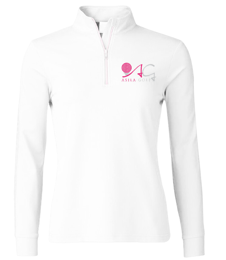 AG Long Sleeve Golf Shirt - White